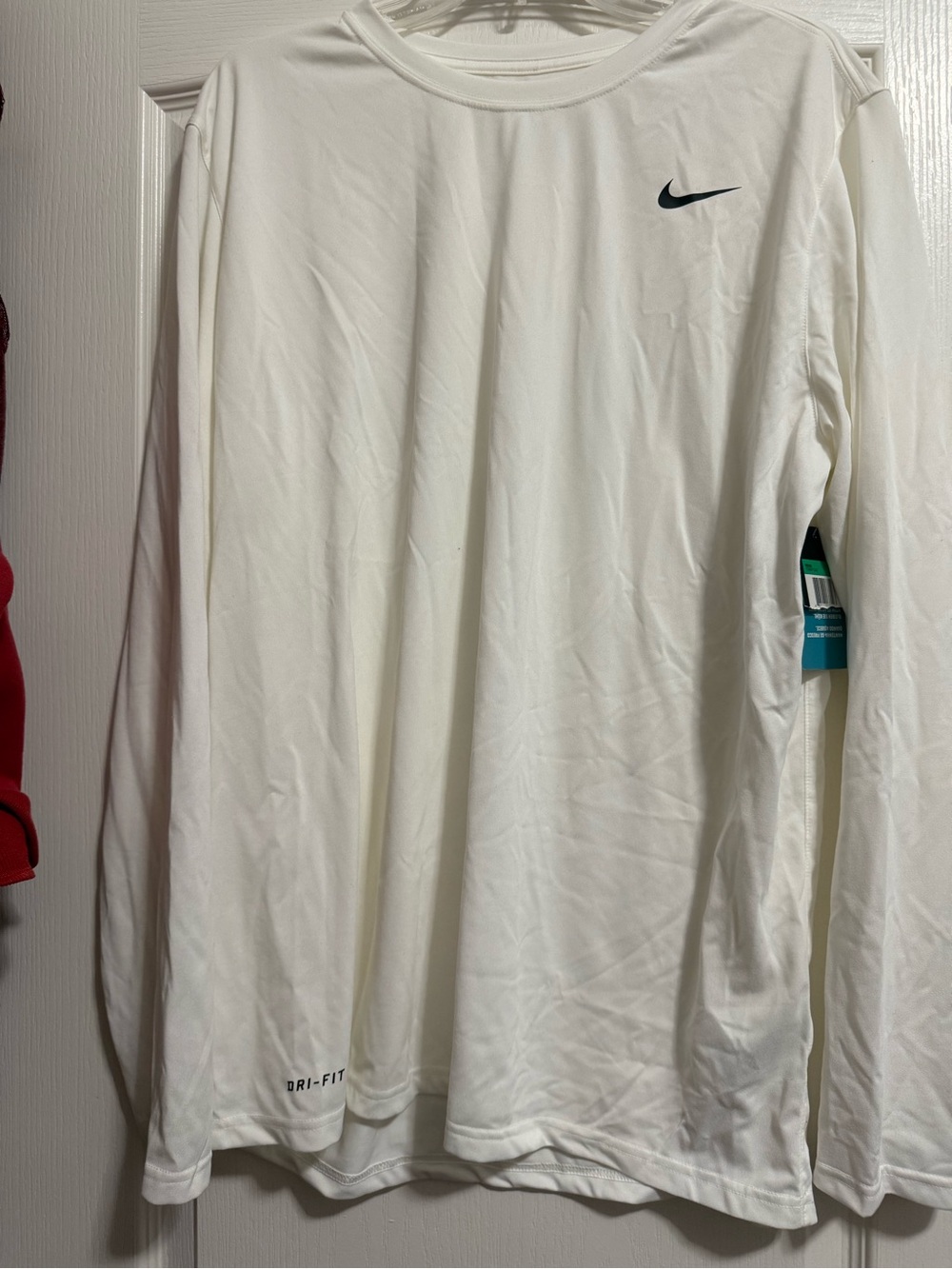 Nike White Long Sleeve Dri-FIT Performance Tee